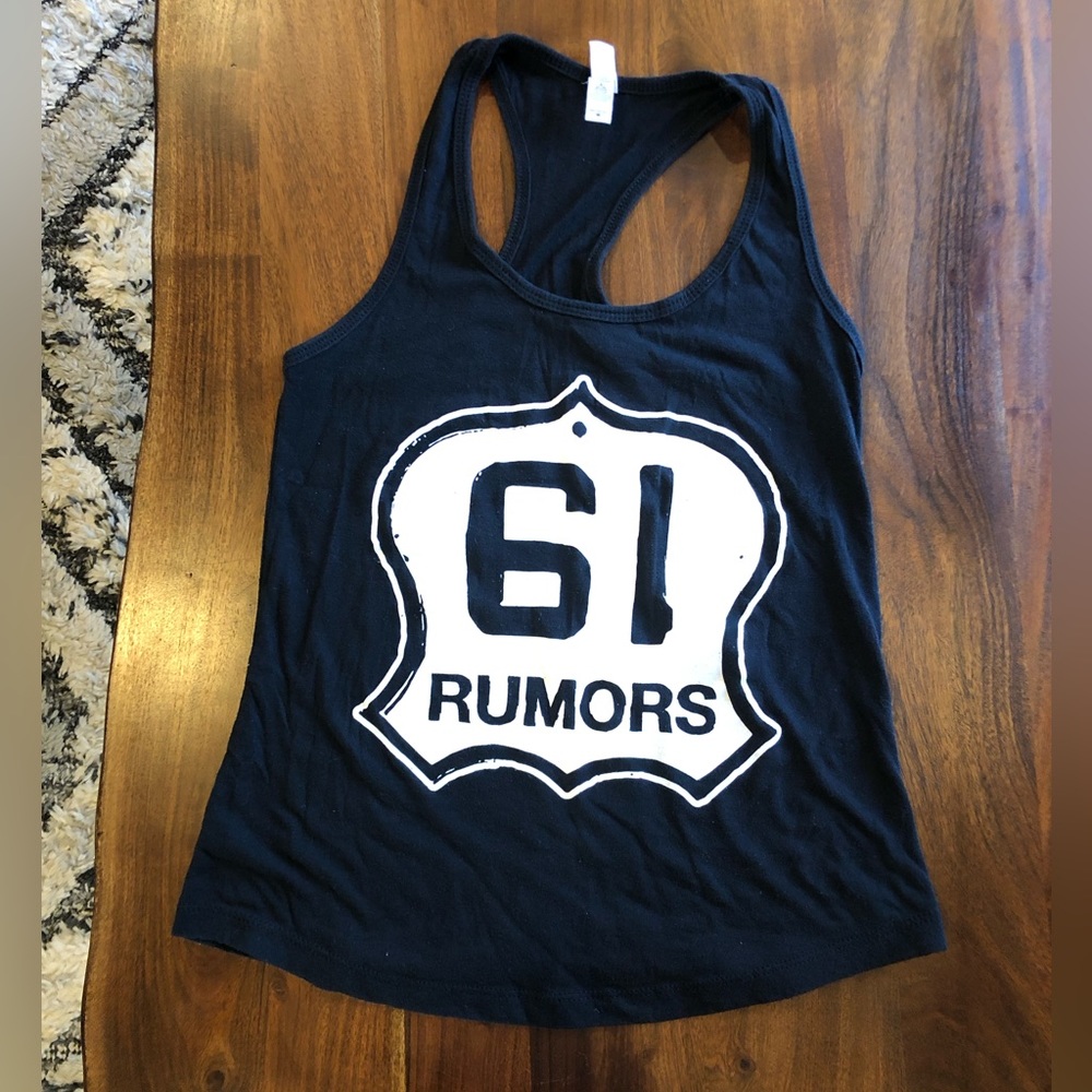 61 Rumors band Y back tank size M black/white Ideal T by next level